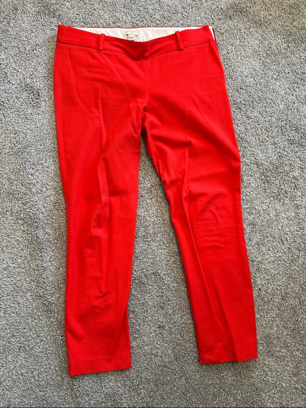 J. Crew Bright Red Ankle Pants